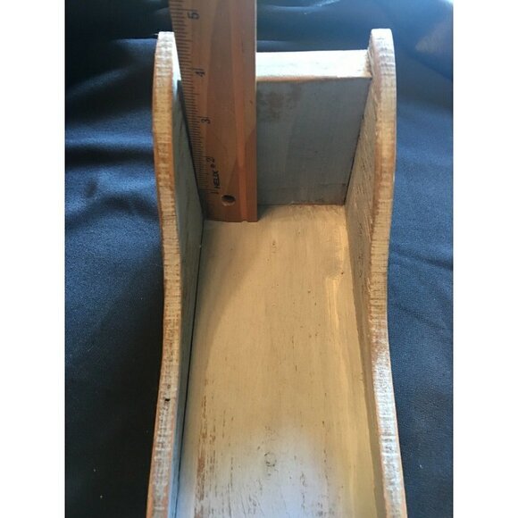 Wall Decor Wood Shelf Farmhouse Blue 14 x 5 x 4.25” Primitive Distressed Narrow - Picture 6 of 6